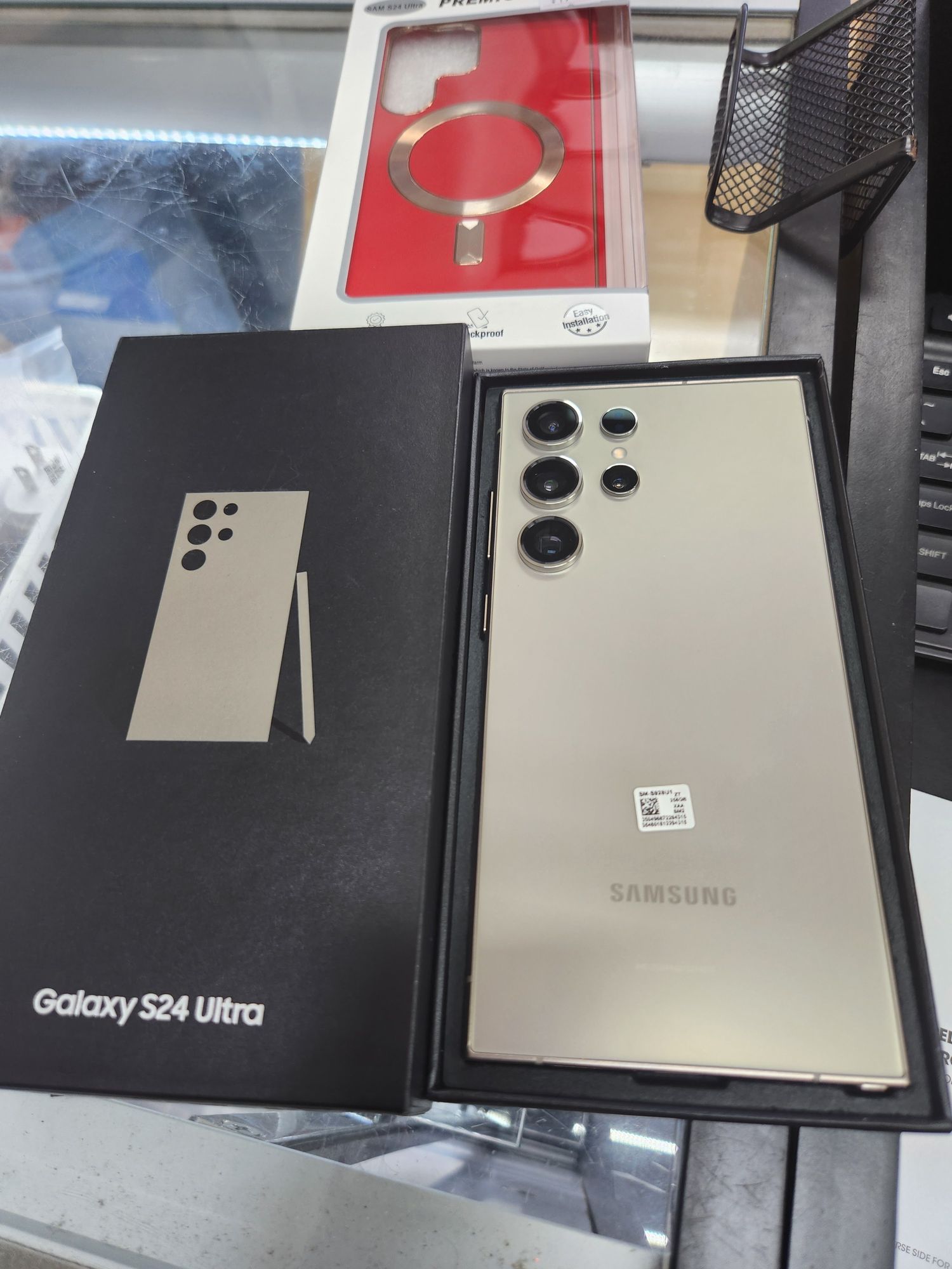 Samsung Galaxy S24 Ultra unboxed on the TIC Wireless Electronic & Repair Center counter