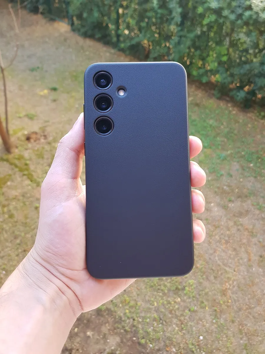 Back of a Galaxy S24+ in a hand