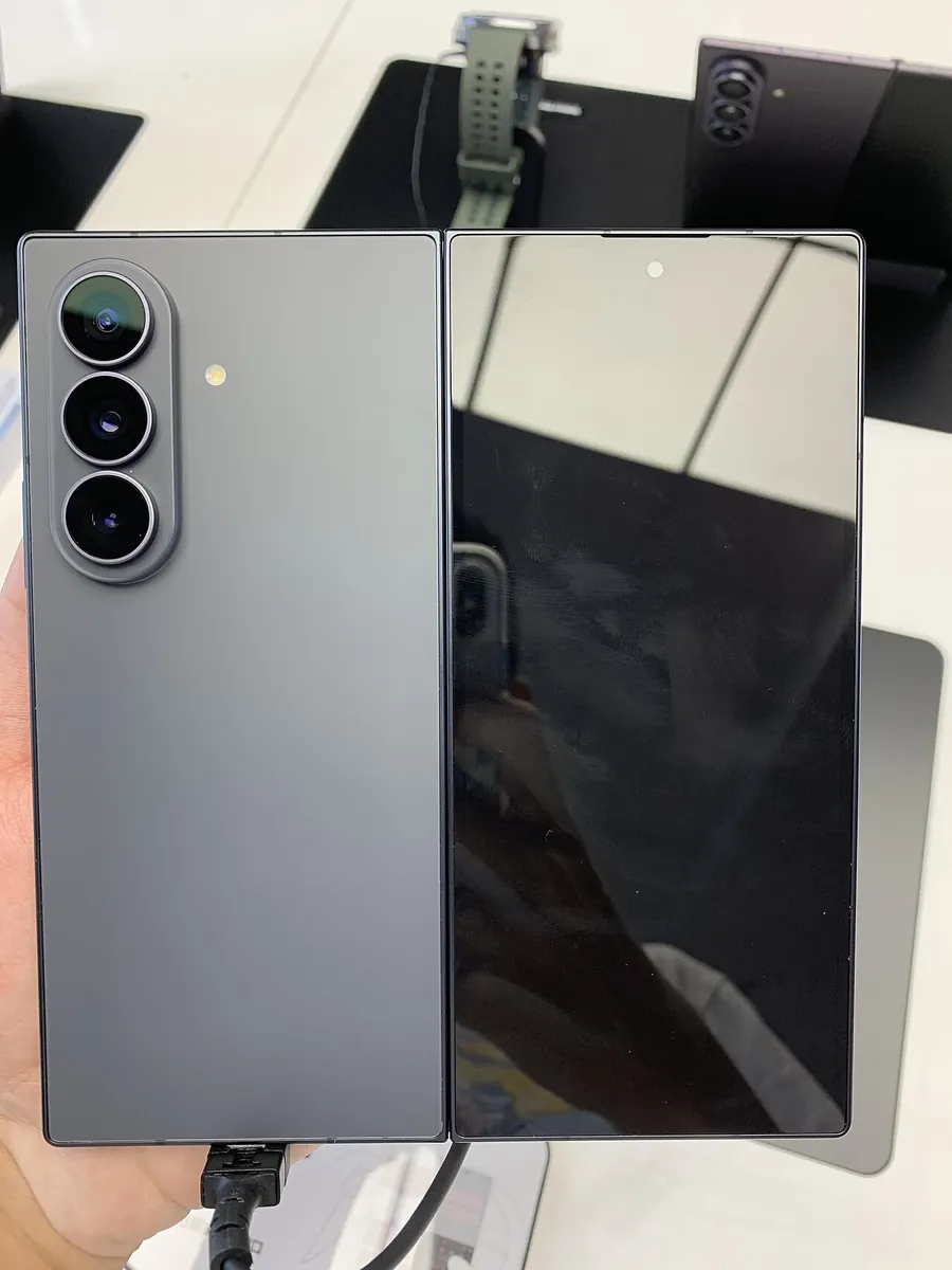 Galaxy Z Fold8 Ultra, opened, from the back